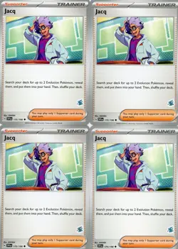 4x Pokemon TCG Jacq 175/198 Battle Academy 2024 Darkrai Stamp Uncommon Playset - Image 1
