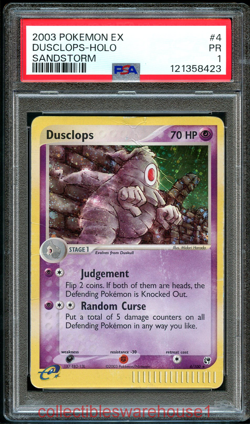 Pokemon Sandstorm Dusclops Holo 4 PSA 1 - Image 1