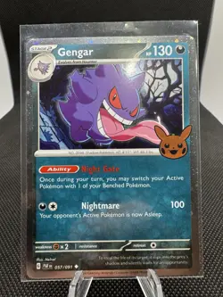 Pokemon TCG Halloween Gengar (Cosmos Holo) 057/091 Trick or Trade Holo NM - Image 1