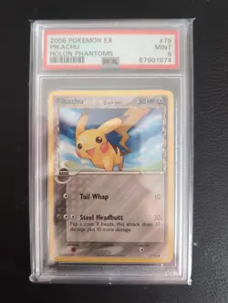 Pikachu 79/110 Pokemon Card Ex Holon Phantoms PSA 9 - Image 1