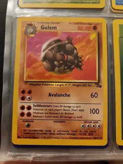 Pokemon TCG Golem Card 36/62 Fossil Regular - Image 1