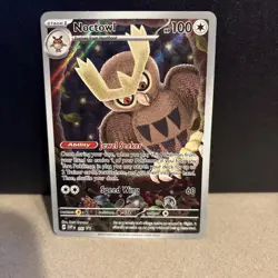 Pokemon Noctowl TCG Stellar Crown 141 Black Star Promo Holo Card NM Condition - Image 1