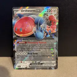 Pokemon TCG Orthworm EX Sv07 Stellar Crown Double Rare Card 110/142 NM Condition - Image 1