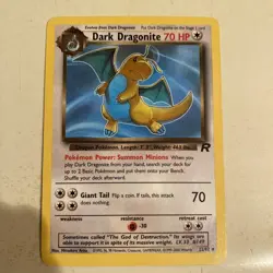 Pokemon Dark Dragonite TCG 1st Edition Non-Holo Card 22/82 - Image 1