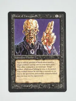 MTG PRIEST OF YAWGMOTH Antiquities Regular MT Magic The Gathering - Image 1