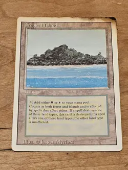 MTG Revised Tropical Island Dual Land Magic the Gathering Rare #2 - Image 1