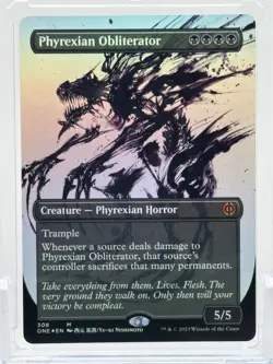 MTG Phyrexian Obliterator *SHOWCASE FOIL* Phyrexia: All Will Be One 308 NM - Image 1
