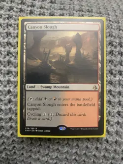 MTG VTG Canyon Slough Land - Swamp Mountain #239 Rare Regular Sleeved - Image 1