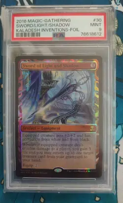 Mtg Sword Of Light And Shadow Foil Partial Gloss Psa9 - Image 1