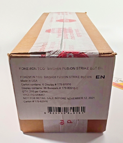 Pokemon Fusion Strike Booster Case 6 Box Sealed 2021 English - Image 2