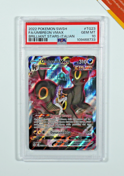 Pokemon PSA 10 Umbreon Vmax #TG23 Full Art Astri Lucenti 2022 Italiano - Image 1