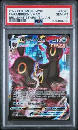 Pokemon PSA 10 Umbreon Vmax #TG23 Full Art Astri Lucenti 2022 Italiano - Image 2