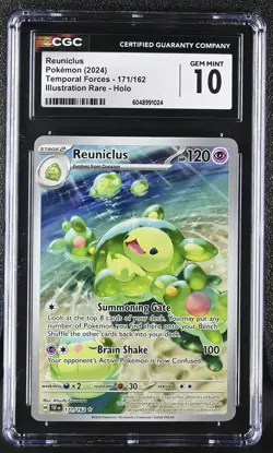 Pokemon Reuniclus 171/162 Temporal Forces Illustration Rare CGC 10 GEM MINT - Image 1