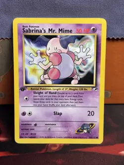 1st Edition Sabrina's Mr. Mime 94/132 Gym Heroes Non Holo Common Pokemon TCG - Image 1