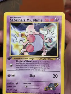 1st Edition Sabrina's Mr. Mime 94/132 Gym Heroes Non Holo Common Pokemon TCG - Image 3