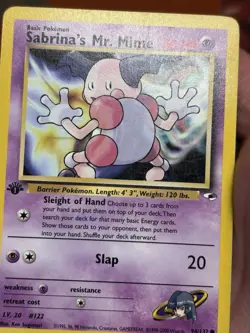 1st Edition Sabrina's Mr. Mime 94/132 Gym Heroes Non Holo Common Pokemon TCG - Image 4