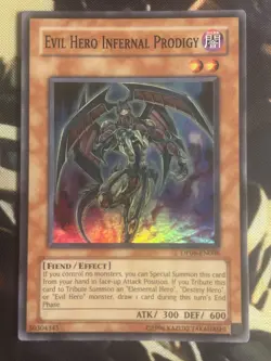Yugioh: Evil Hero Infernal Prodigy - DP06-EN008 - Super Rare - Unlimited - LP - Image 1