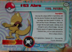 #63 Abra Topps Pokemon Card Tv Animation Edition Blue Logo NM - Image 2