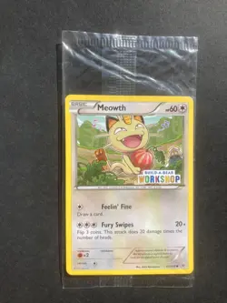 Pokemon TCG Meowth 67/108 Build-a-Bear Workshop Stamped Promo Card New & Sealed - Image 1