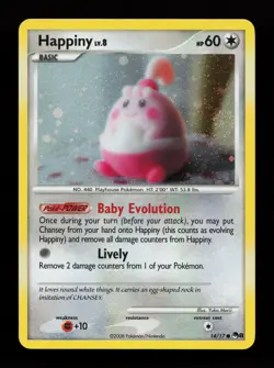 Happiny 14/17 Common POP Series 8 Holo Pokemon Card - Image 1