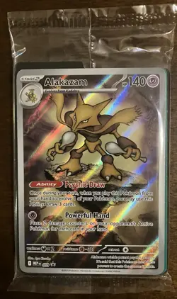 Alakazam MEP 009 Mega Evolution Sealed Pokemon Black Star Promo Card w/Dividers - Image 1