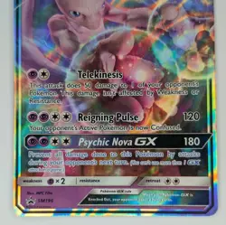 Mewtwo GX SM196 Sun & Moon Black Star Promo Detective Pikachu Pokemon TCG Card - Image 3