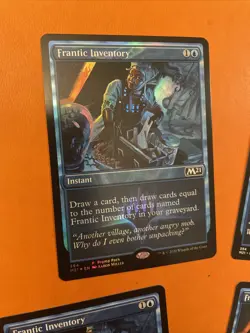 MTG - 4 Copies Of Frantic Inventory - 1x FOIL Promo Dark Frame 3x Reg - NM/MT - Image 2