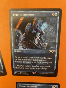 MTG - 4 Copies Of Frantic Inventory - 1x FOIL Promo Dark Frame 3x Reg - NM/MT - Image 3