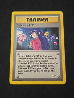 Sabrina's ESP 117/132 Gym Heroes Regular WOTC Vintage 2000 Pokemon TCG LP - Image 1