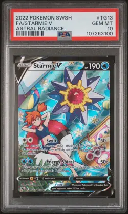 2022 POKEMON SWORD & SHIELD ASTRAL RADIANCE #TG13 FULL ART/STARMIE V PSA 10 - Image 1