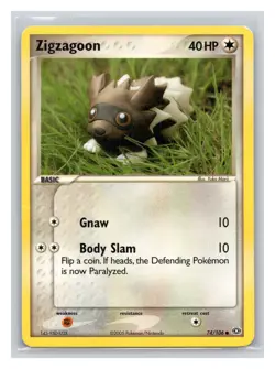 Pokemon TCG Zigzagoon 74/106 Emerald Normal HP - Image 1