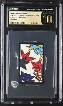 GENGAR SEADRA DODRIO 2013 POKEMON HANAFUDA Kanto OCTOBER CGC 10 PRISTINE POP 24 - Image 1