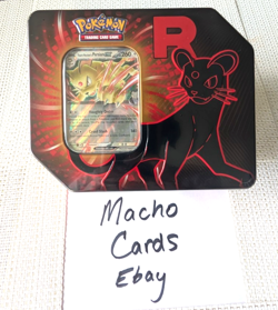 Team Rocket Destined Rivals Tin - Pokemon TCG - Persian EX Promo - Sealed - Image 1