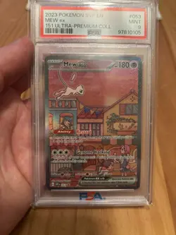 2023 POKEMON SVP EN-SV BLACK STAR PROMO 151 ULTRA-PREM COLL #053 MEW EX PSA 9 - Image 1