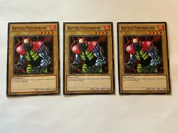 3 Battle Footballer 5DS3-EN001 3 x3 Yugioh Yu Gi Oh! Playset 1st Edition - Image 1