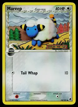 Pokemon Card - Mareep Dragon Frontiers 54/101 Reverse Holo Stamped - Image 1