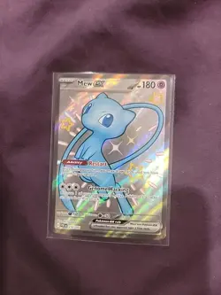 Pokemon TCG Mew EX Paldean Fates Holo Shiny Ultra Rare Card 216/091 - Image 1