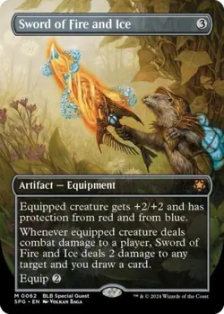 ~ Sword of Fire and Ice (Borderless) ~ NM ~ Special Guests ~ MTG ~ - Image 1