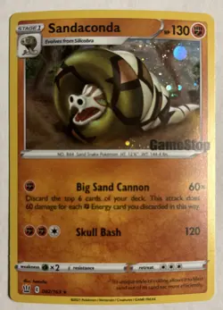 Pokemon card Sandaconda 082/163 Stamped GameStop Promo Holofoil NM - Image 1