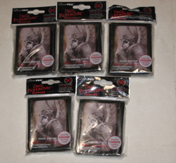 5 Packs of 50 Ultra Pro Deck Protector Sleeves Dark Side Oz Monkey General MTG - Image 1