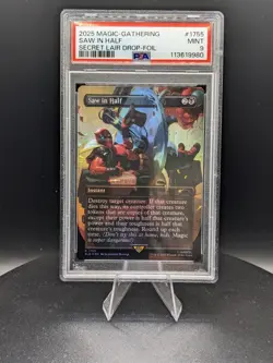 2025 Magic The Gathering Saw In Half Secret Lair Rainbow Foil PSA 9 - Image 1