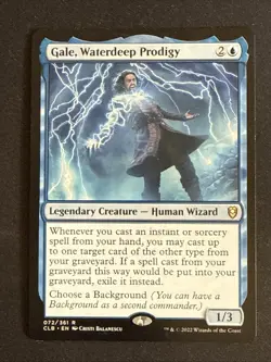 1x Gale, Waterdeep Prodigy (072) Baldur's Gate LP MTG Magic the Gathering x1 MKE - Image 1