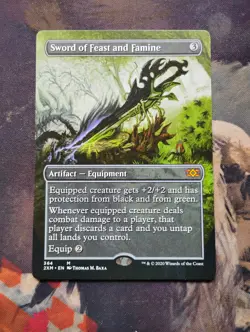 Sword of Feast and Famine (Borderless) Double Masters Regular - Image 1