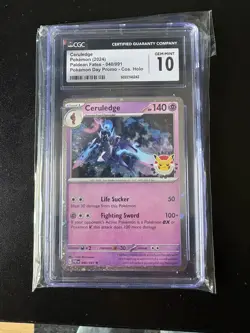 2024 Ceruledge Pokemon Day 2024 Cosmos Holo 040/091 CGC GEM MINT 10 40/91 - Image 1