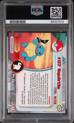 1999 Topps Pokemon TV 7 Squirtle Holo - PSA 7 - Image 2