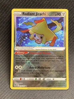 Radiant Jirachi 120/195 NM Pokemon Silver Tempest Ultra Rare - Image 1