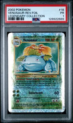 PSA 1 Venusaur Reverse Holo Legendary Collection #18 Pokemon - Image 1