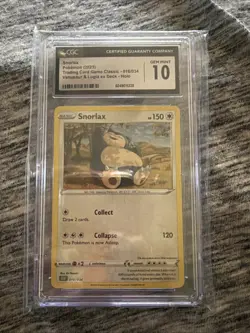 CGC GEM MINT 10 Snorlax 016/034 CLV TCG Classic Venusaur Deck Holo Pokemon 2023 - Image 1
