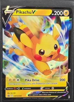 Pikachu V SWSH285 Black Star Promo Ultra Rare Pokemon 2023 - Image 1