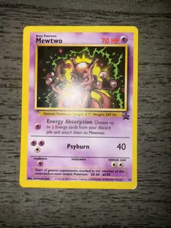 Mewtwo 14/53 Pokemon TCG Vintage WoTC Black Star Promo Moderately Played - Image 1
